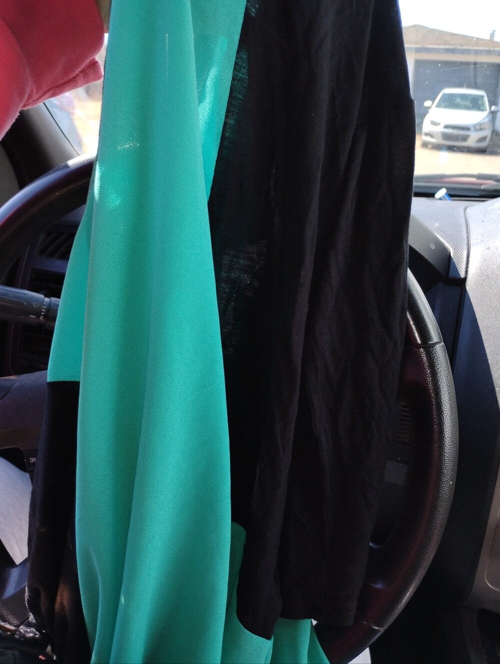Forever 21 Teal and Black Lined Long Sleeve Top